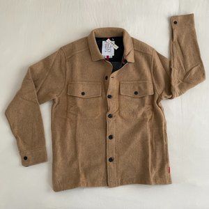 Topo Designs Wool  Overshirt Shacket Medium Camel Color